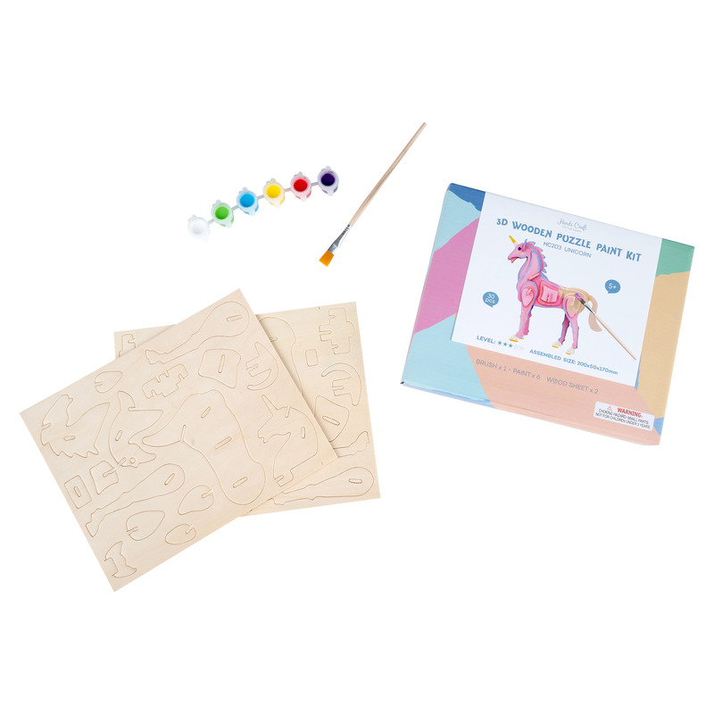 Hands Craft 3D Wooden Puzzle Paint Kit, Unicorn in Vancouver