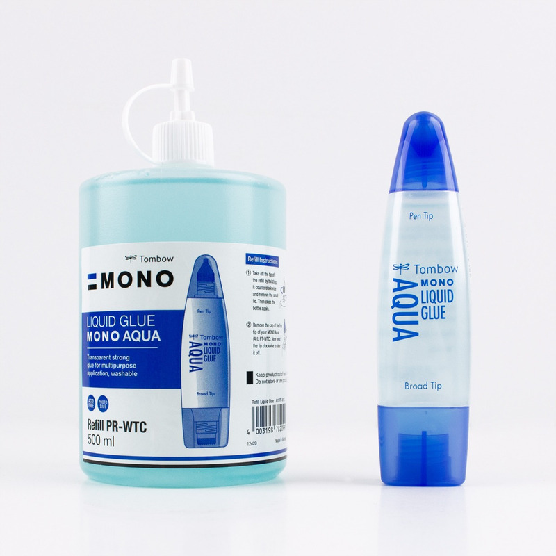 MONO Aqua Liquid Glue, 500 ml Refill, Clear Glue