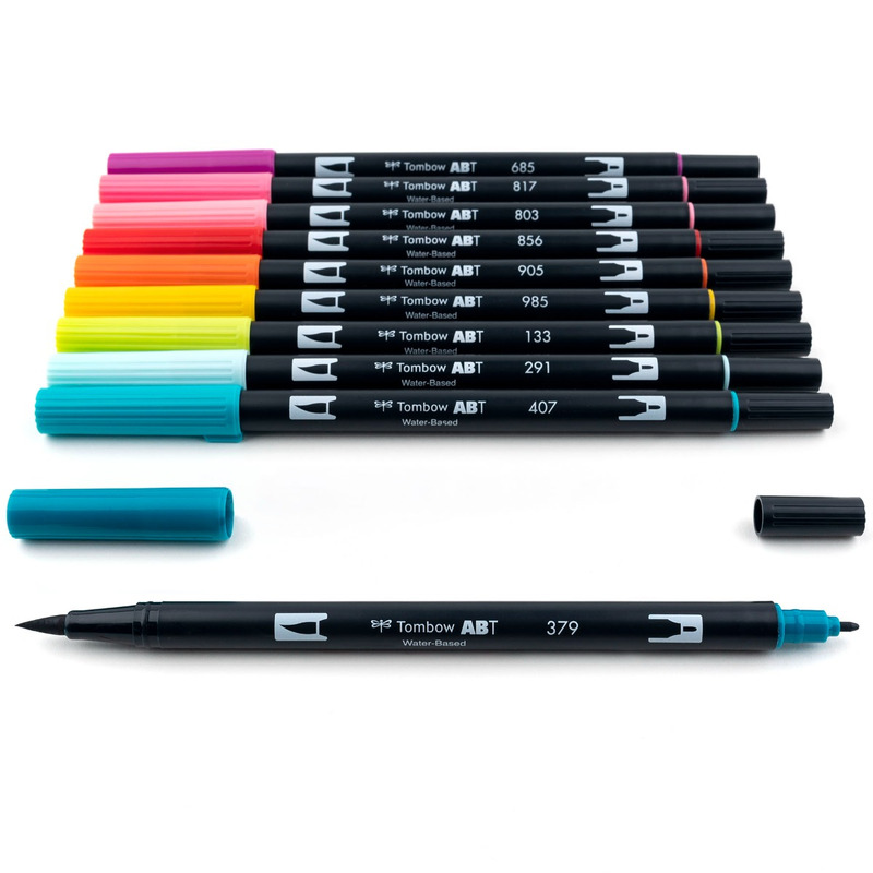 Tombow Dual Brush Pen Set, Tropical, 10PK