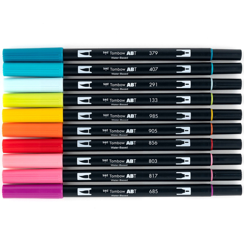 Tombow Dual Brush Pen Set, Tropical, 10PK