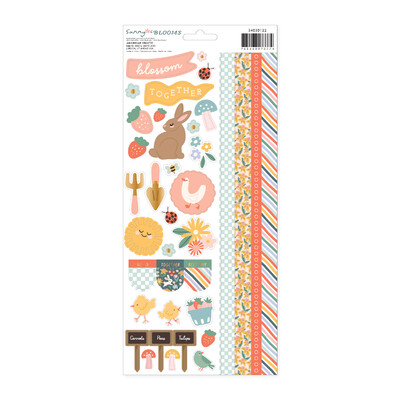 6X12 Sticker Sheet, Sunny Bloom - Icons