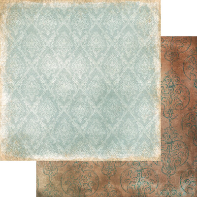 8X8 Base Paper Collection, In Frosty Colors - Mint & Brown