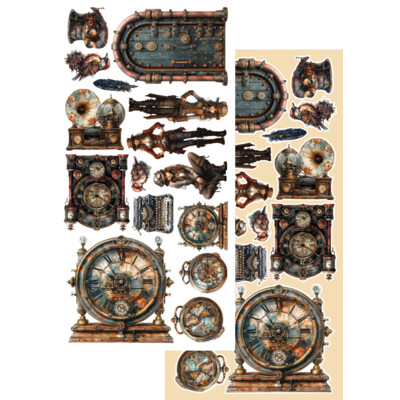 6X12 Extras Paper Set, Steampunk Time