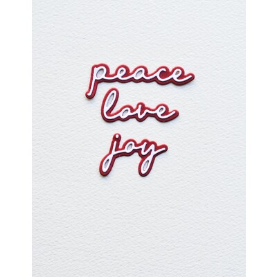 Die, Peace Love Joy Confection Script