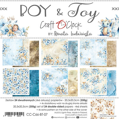 8X8 Mix Paper Pad, Boy & Toy