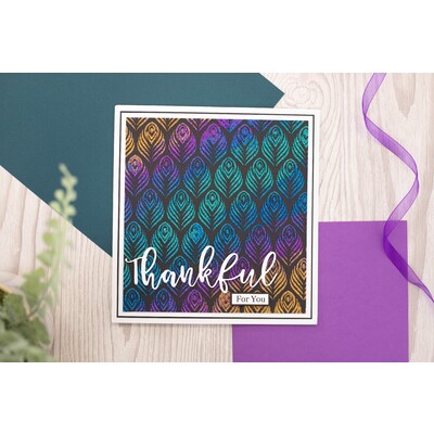 Stencil Set, Peacock Feathers