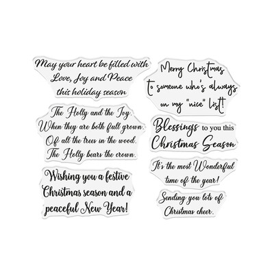 Clear Stamp, Holly & Ivy - Christmas Sentiments
