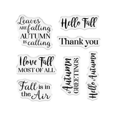 Clear Stamp & Die Set, Leaves are Falling