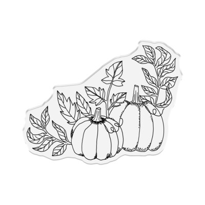 Nature's Garden Clear Stamp, Thankful & Blessed - Pumpkin Corner