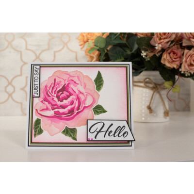 Layering Stencils Colouring Medium Set, Peony