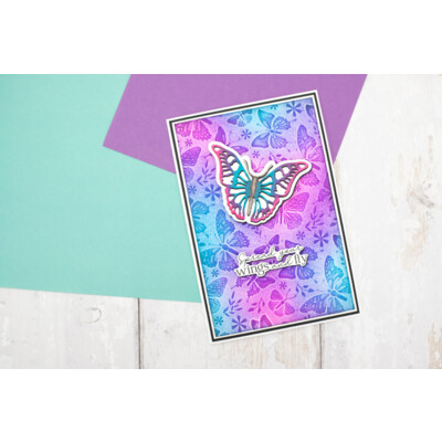 3D Embossing Folder Die & Stamp Set, Splendid Butterflies