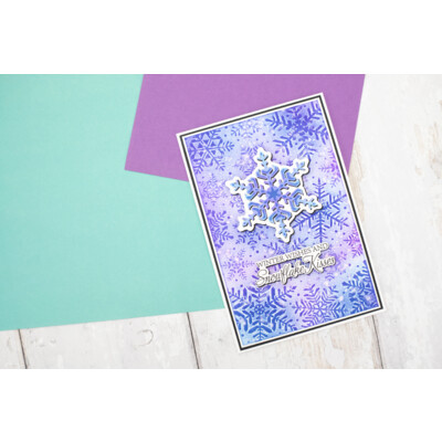 3D Embossing Folder Die & Stamp Set, Winter Snowflakes