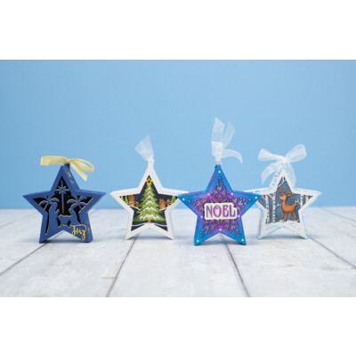 Die & Stencil Set, 3D Star Box