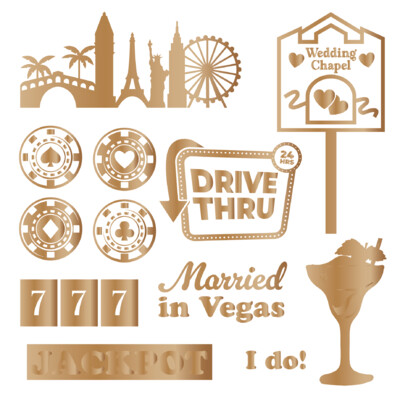 6X6 Foil Transfers, Vintage Vegas