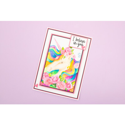 3D Embossing Folder, Majestic Unicorn - Unicorn at Heart