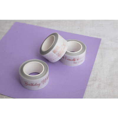 Vellum Washi Rolls, Rose Gold Sentiments