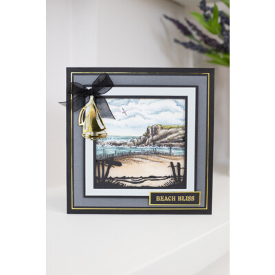 Sheena Crafts Clear Stamp, Charm of the Sea - Craggy Coastline