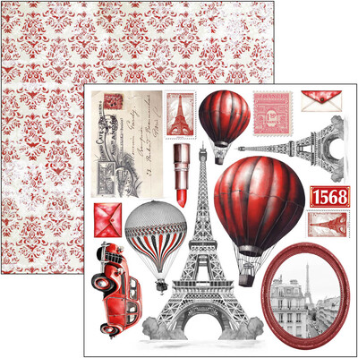 6X6 Fussy Cut Pad, Paris Je t'aime