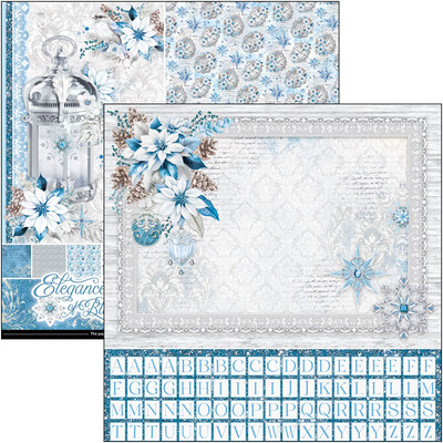 12X12 Patterns Paper Pad, Elegance of Blue