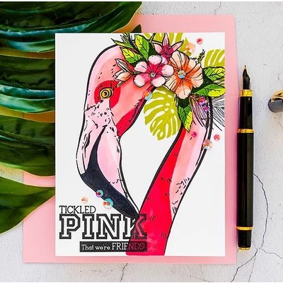 Clear Stamp, Big & Bold - Tickled Pink Flamingo