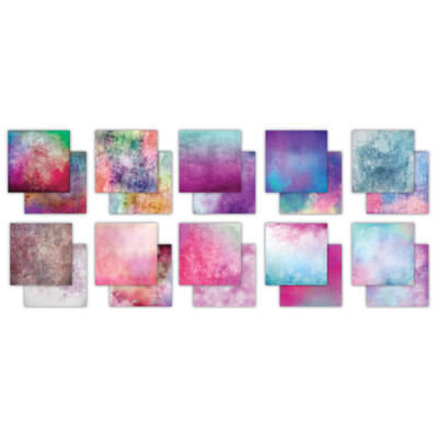 12X12 Essential Craft Papers Pad, Grunge - Mid Tones