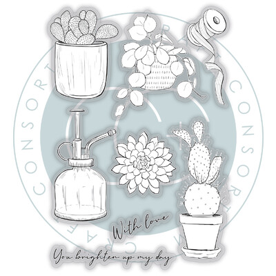 Clear Stamp, Botany Boutique - Cactus