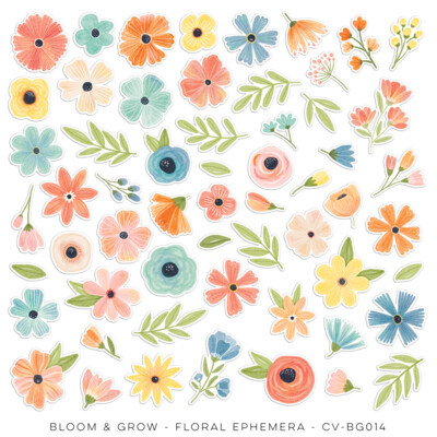 Die Cut Floral Ephemera, Bloom & Grow