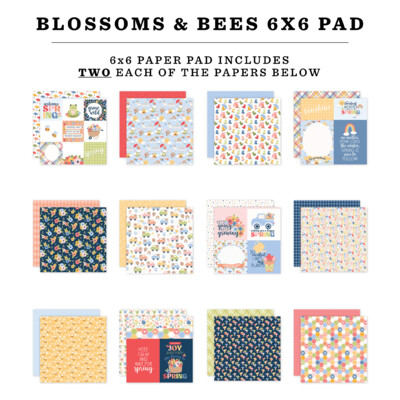 6X6 Paper Pad, Blossoms and Bees