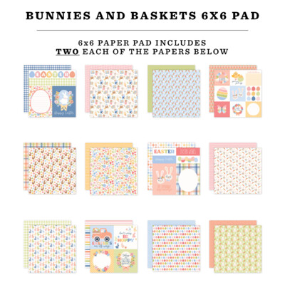 6X6 Paper Pad, Bunnies and Baskets