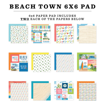 6X6 Paper Pad, Beach Town