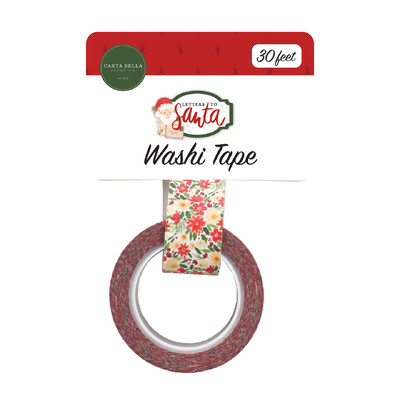 Washi Tape, Letters to Santa - Holly Jolly Floral