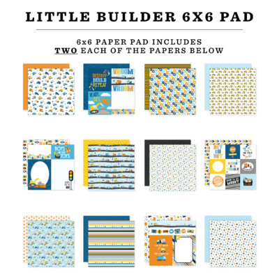 6X6 Paper Pad, Little Builder