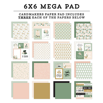 6X6 Mega Paper Pad, Marry Me