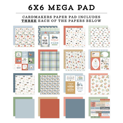 6X6 Mega Paper Pad, On the Farm