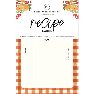 Recipe Cards, Hello Autumn