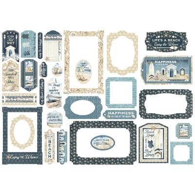 Chipboard Tags & Frames, The Beach is Calling