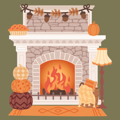 Honey Cuts Die, Lovely Layers: Fireplace Falloween Add-On