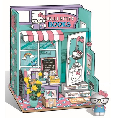 DIY Miniature Model Kit, Hello Kitty Bookstore