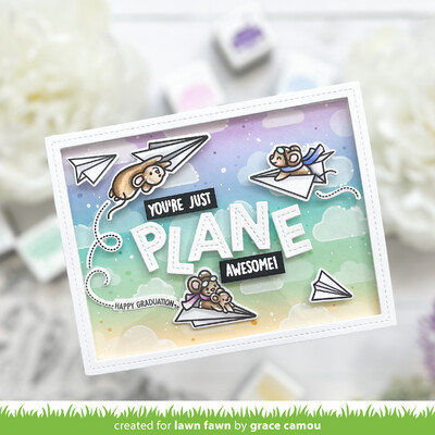 Clear Stamp, Just Plane Awesome Sentiment Trails
