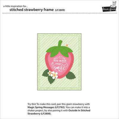 Die, Stitched Strawberry Frame