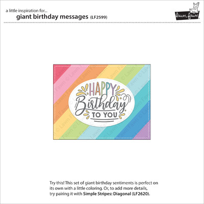 Clear Stamp, Giant Birthday Messages