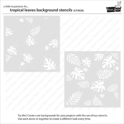 Stencil Pack, Tropical Leaves Background