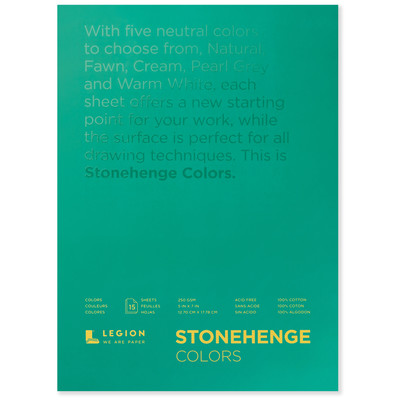 Stonehenge Colors 100% Cotton Paper Pad, 5" x 7" (250gsm)