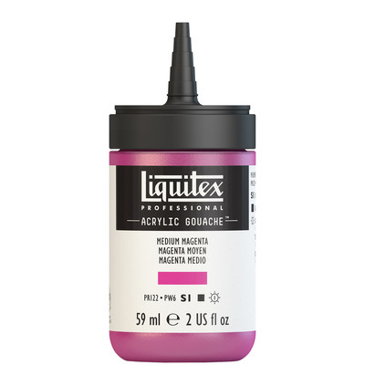 Acrylic Gouache 59ml Bottle, Medium Magenta