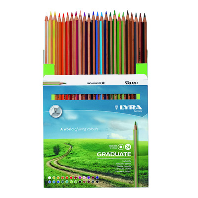 Graduate Colored Pencil Set, Cardboard Box (24pc)