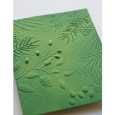 3D Embossing Folder, Pinecones and Berries