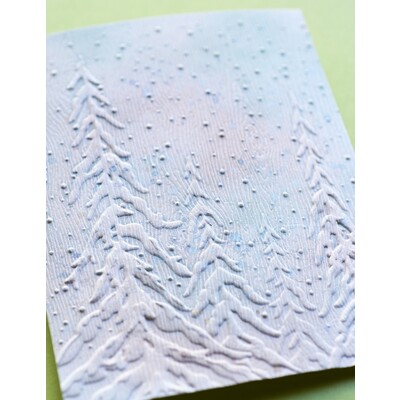 3D Embossing Folder, Frosted Trees