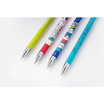 So Many Cats i-Erase S Erasable Gel Pens, Crystal Blue Ink - 0.5mm w/Eraser