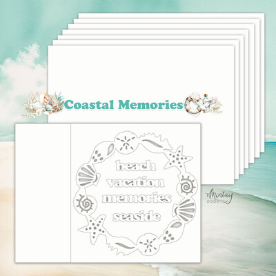 6X8 Chipboard Album, Coastal Memories