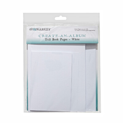 Create-An-Album Tall Book Pages, White